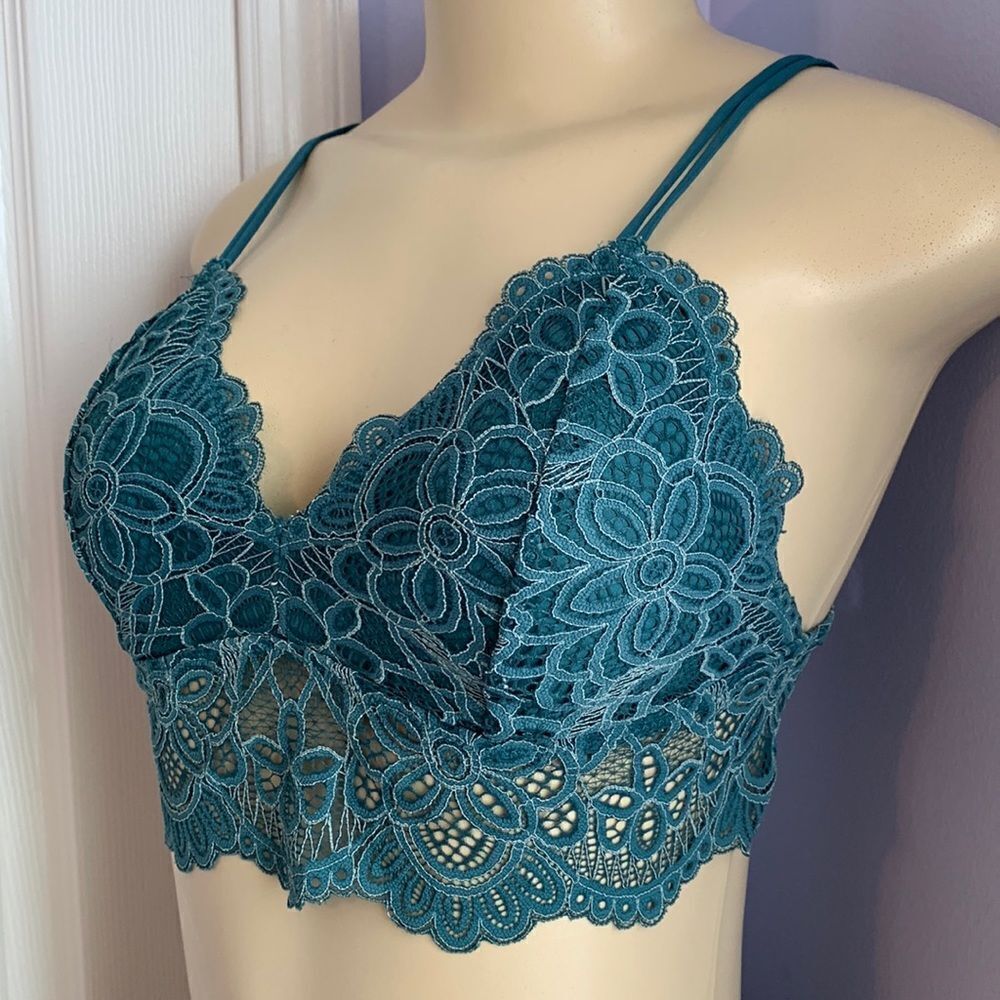 Colsie Lace Longline Lightly Lined Bra S